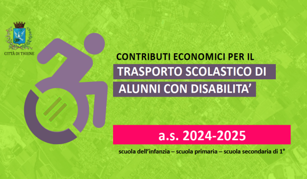 banner contributi al trasporto scolastico di studenti con disabilità