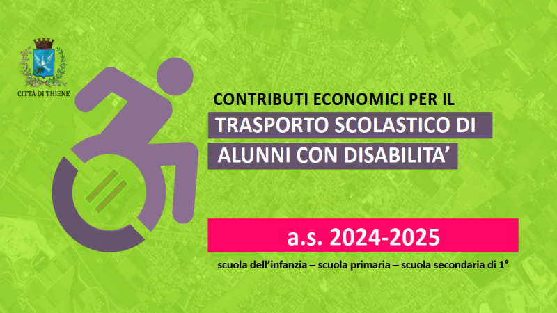 banner contributi al trasporto scolastico di studenti con disabilità